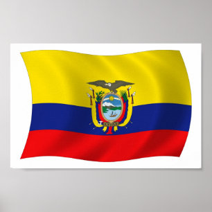 Ecuador Flag Poster Print
