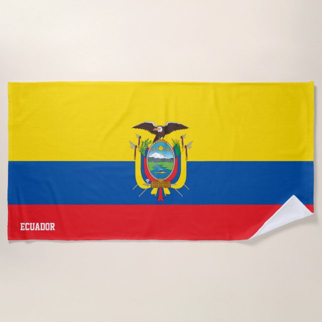 Ecuador Flag Splendid Patriotic Strandtuch (Vorderseite)