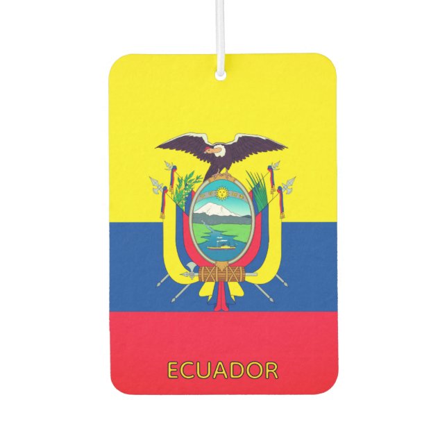 Ecuador-Flagge Autolufterfrischer (Vorderseite)