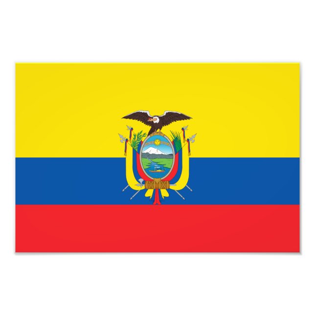 Ecuador-Flagge Fotodruck (Vorne)