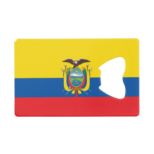 Ecuador-Flagge Geldbeutel Flaschenöffner (Vorderseite (Horizontal))