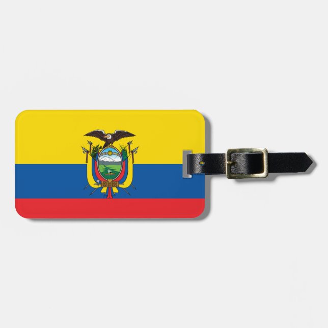 Ecuador-Flagge Gepäckanhänger (Vorderseite horizontal)