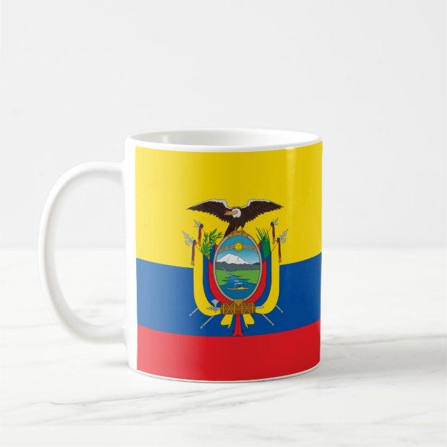 Ecuador-Flagge Kaffeetasse (Links)