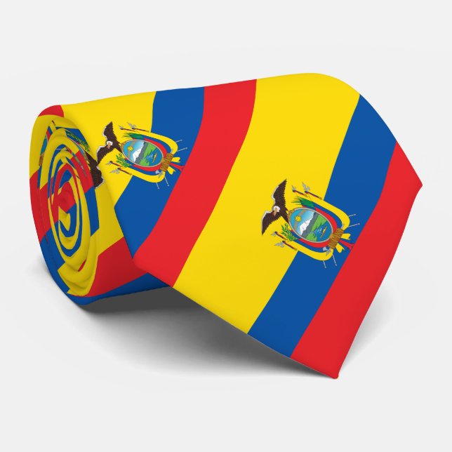 Ecuador-Flagge Krawatte (Gerollt)