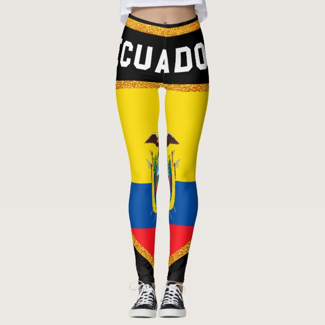 Ecuador-Flagge Leggings (Vorderseite)