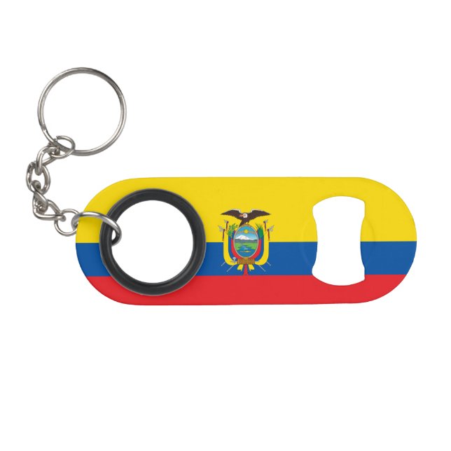 Ecuador-Flagge Mini Flaschenöffner (Vorderseite (Horizontal))