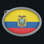 Ecuador-Flagge Ovale Gürtelschnalle<br><div class="desc">Patriotische Flagge von Ecuador.</div>