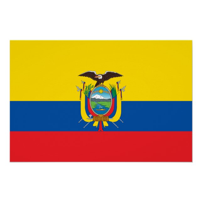 Ecuador-Flagge Poster (Vorderseite)