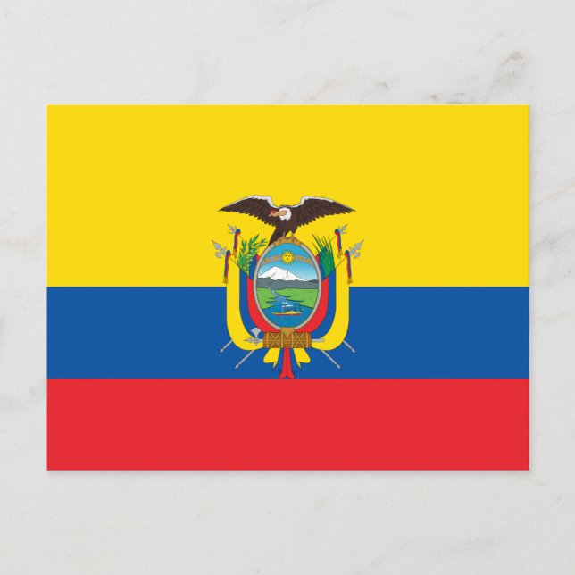 Ecuador-Flagge Postkarte (Vorderseite)