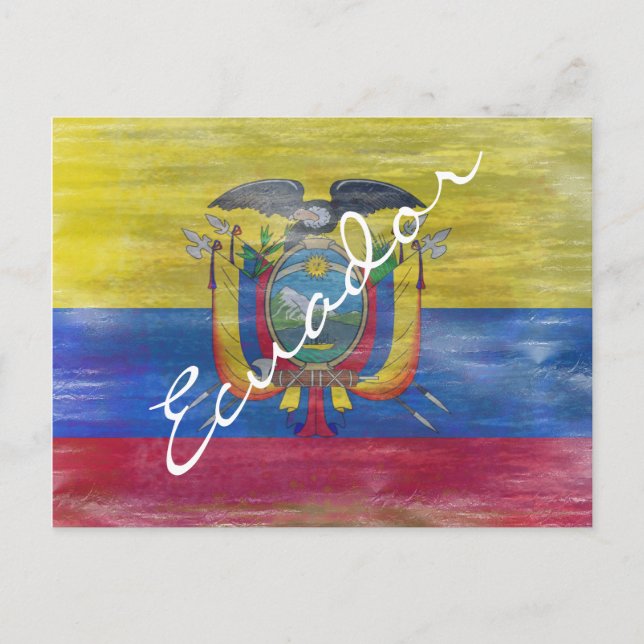 Ecuador-Flagge Postkarte (Vorderseite)