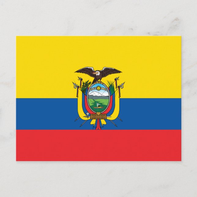 Ecuador-Flagge Postkarte (Vorderseite)