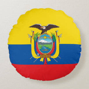 Ecuador-Flagge Rundes Kissen