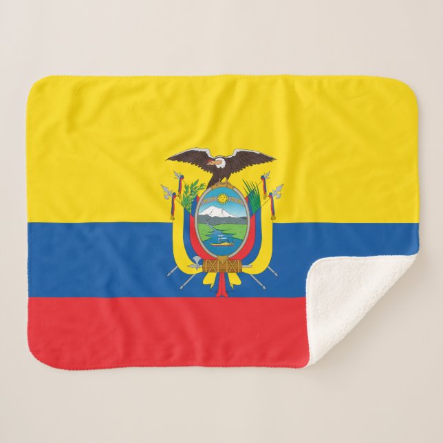 Ecuador-Flagge Sherpadecke (Vorderseite (Horizontal))