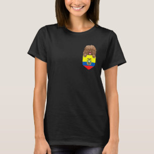 Ecuador-Flagge Spanischer Wasserhund Hund In Tasch T-Shirt