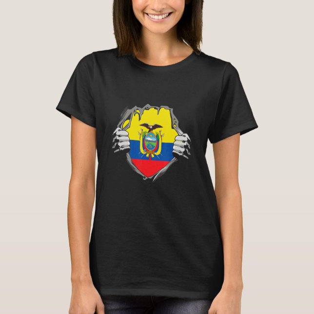Ecuador-Flagge T-Shirt (Vorderseite)