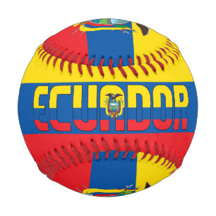 Ecuador Flagge und Wappen Patriotisch Baseball