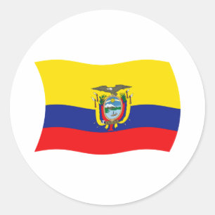 Ecuador-Flaggen-Aufkleber Runder Aufkleber