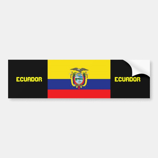 Ecuador-Flaggen-Autoaufkleber Autoaufkleber (Vorne)