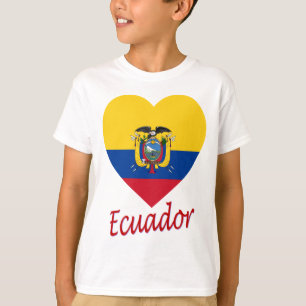 Ecuador-Flaggen-Herz T-Shirt
