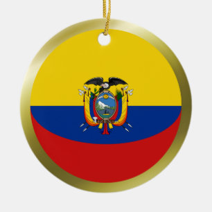 Ecuador-Flaggen-Schmuck Keramikornament
