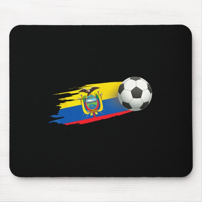 Ecuador-Flaggen-Trikot - Fußball Ll Fußll  Mousepad (Vorne)