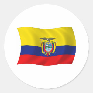 Ecuador-Flaggenaufkleber Runder Aufkleber