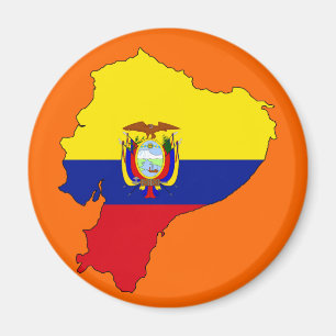 Ecuador-Flaggenkarte Magnet