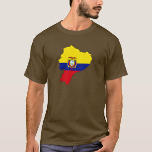 Ecuador-Flaggenkarte T-Shirt