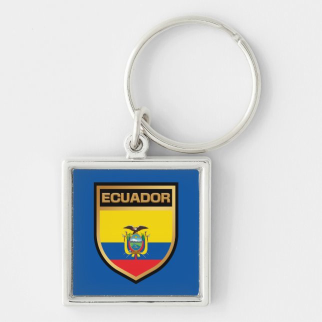 Ecuador-Flaggenschild Schlüsselanhänger (Vorne)
