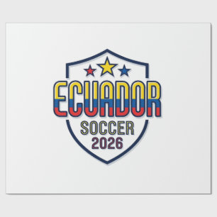 Ecuador Fußball 2026 Fußball Fett Land Schriftzug Geschenkpapier