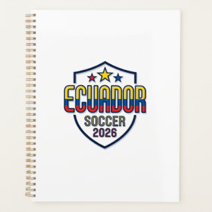 Ecuador Fußball 2026 Fußball Fett Land Schriftzug Planer
