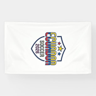 Ecuador Fußball 2026 Fußball Fett Landestypografie Banner
