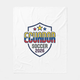 Ecuador Fußball 2026 Fußball Fett Landestypografie Fleecedecke