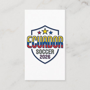 Ecuador Fußball 2026 Fußball Fett Landestypografie Visitenkarte