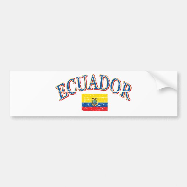 Ecuador-Fußballentwurf Autoaufkleber (Vorne)