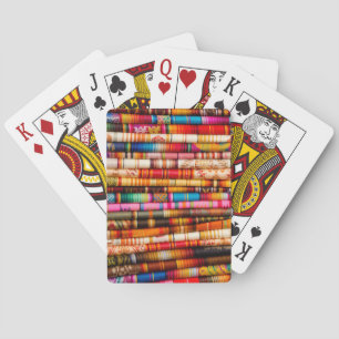 Ecuador, Gebiet von Quito, Kunsthandwerksmarkt Ota Spielkarten