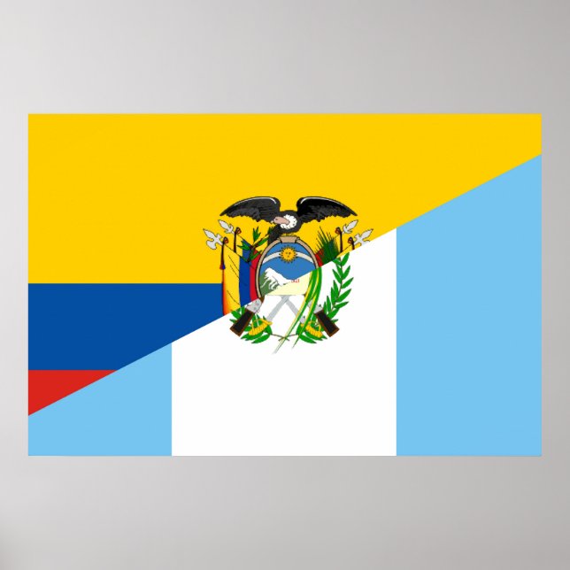 Ecuador Guatemala - Halbfahndungsland Poster (Vorne)