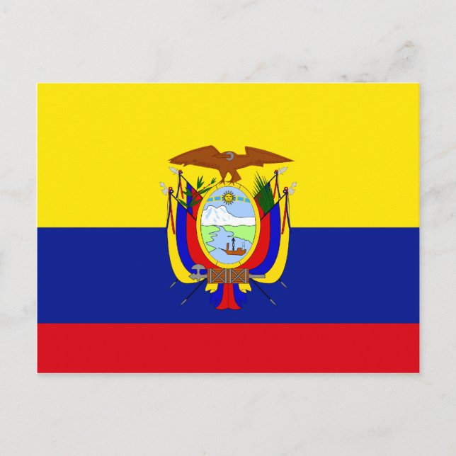 Ecuador Hochwertige Flagge Postkarte (Vorderseite)