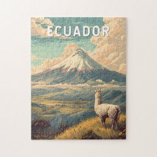 Ecuador Illustration Reise Kunst Vintage
