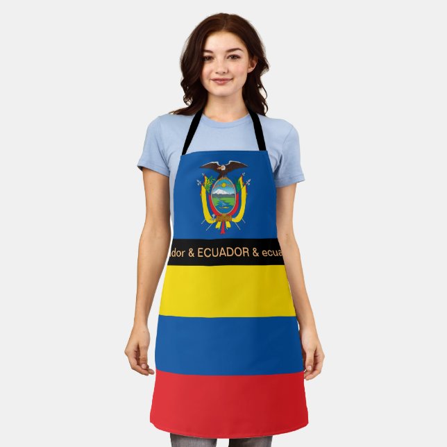 Ecuador Kochkunst, Ecuador Flag Koch Küche Schürze (Getragen)
