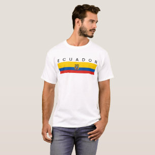 Ecuador-Landesflaggesymbol lang T-Shirt