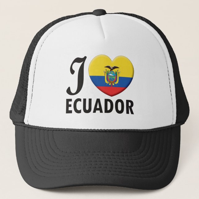 Ecuador-Liebe Truckerkappe (Vorderseite)