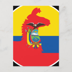 Ecuador Llama Alpaca Alpaca Ecuadoria National Postkarte