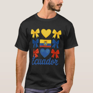 Ecuador Mädchen Coquette Schleife Hispanisches Erb T-Shirt