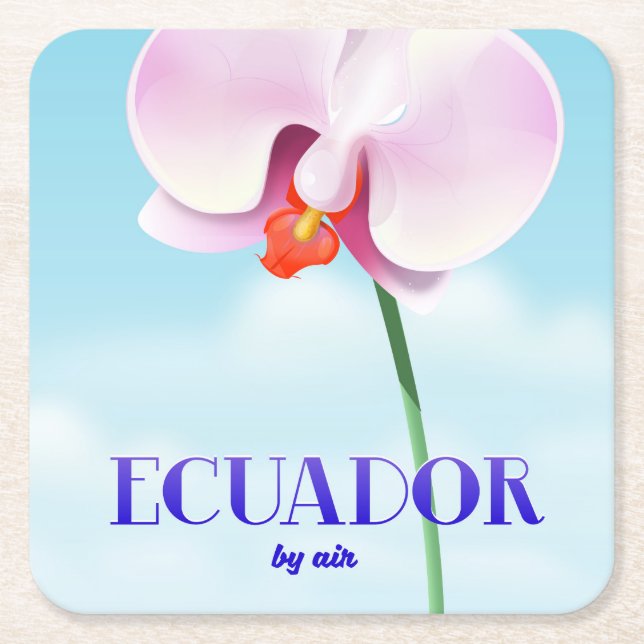 Ecuador-Orchideen Rechteckiger Pappuntersetzer (Vorderseite)