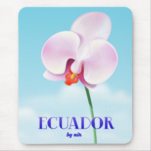 Ecuador-Orchideen-Reiseposter Mousepad