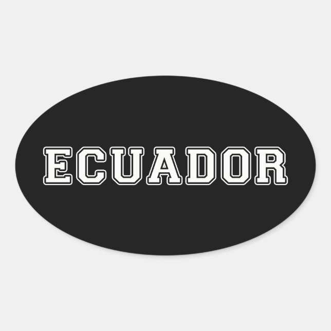 Ecuador Ovaler Aufkleber (Vorderseite)