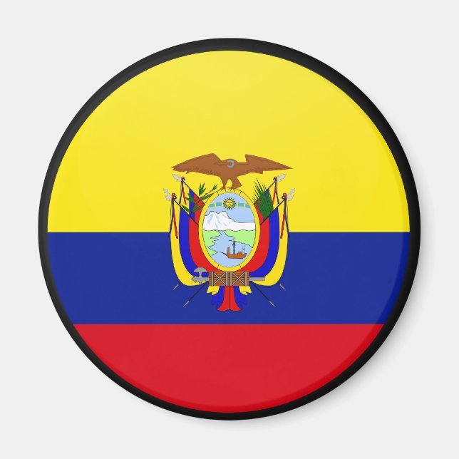 Ecuador-Qualitätsflaggenkreislauf Magnet (Vorne)