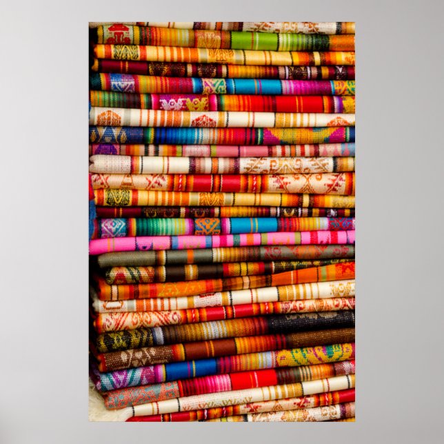 Ecuador, Quito Area, Otavalo Kunsthandwerksmarkt Poster (Vorne)