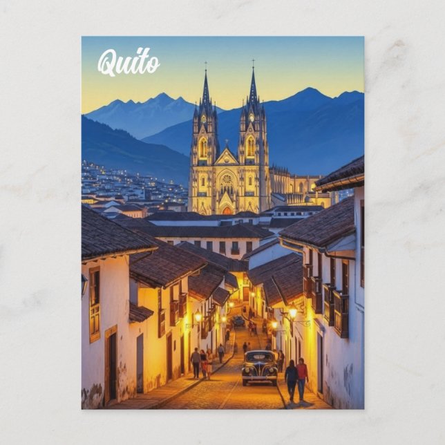 Ecuador Quito Reise Postkarte (Vorderseite)